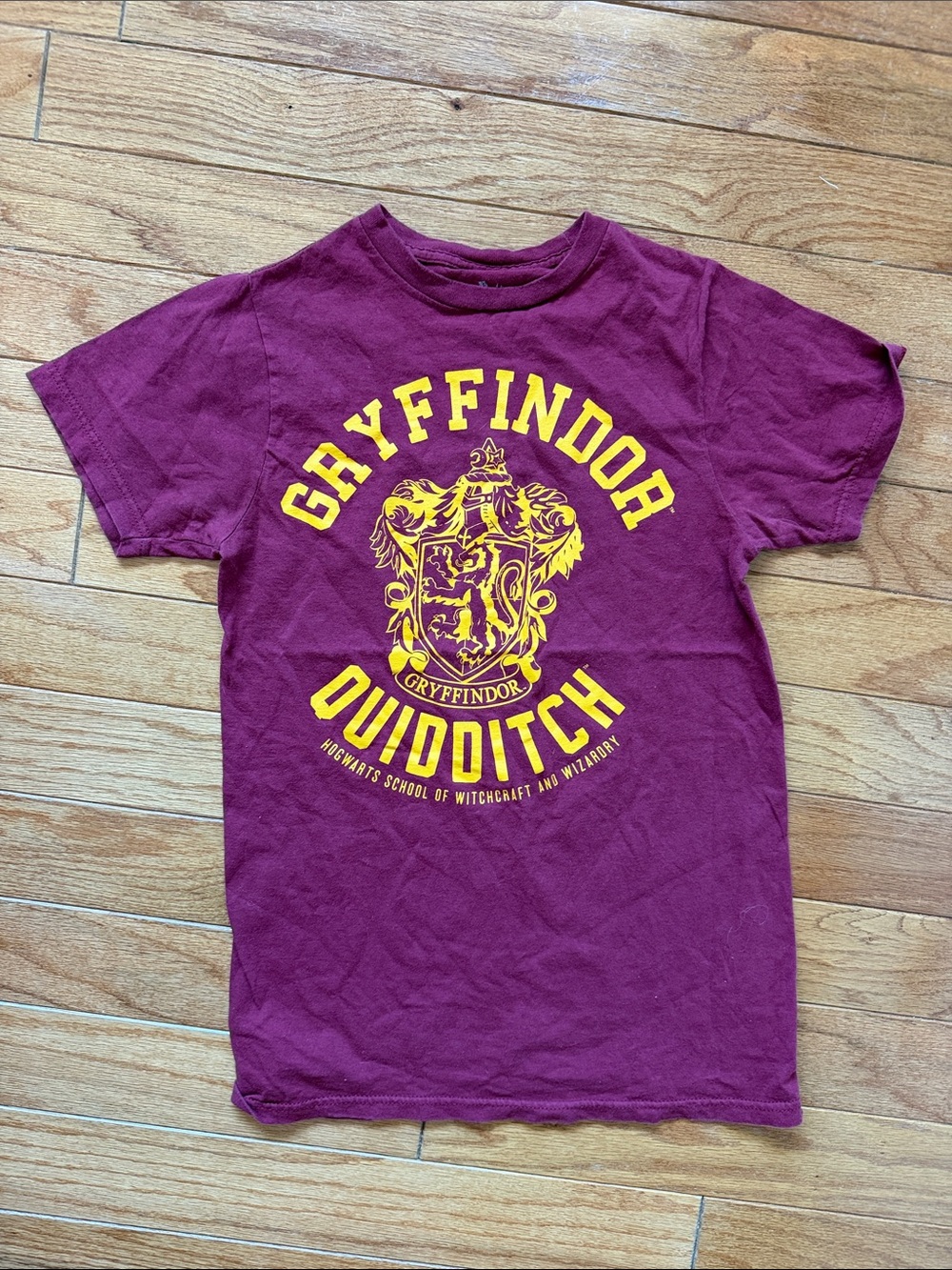 Gryffindor Maroon Short-Sleeve Tee with Yellow Crest